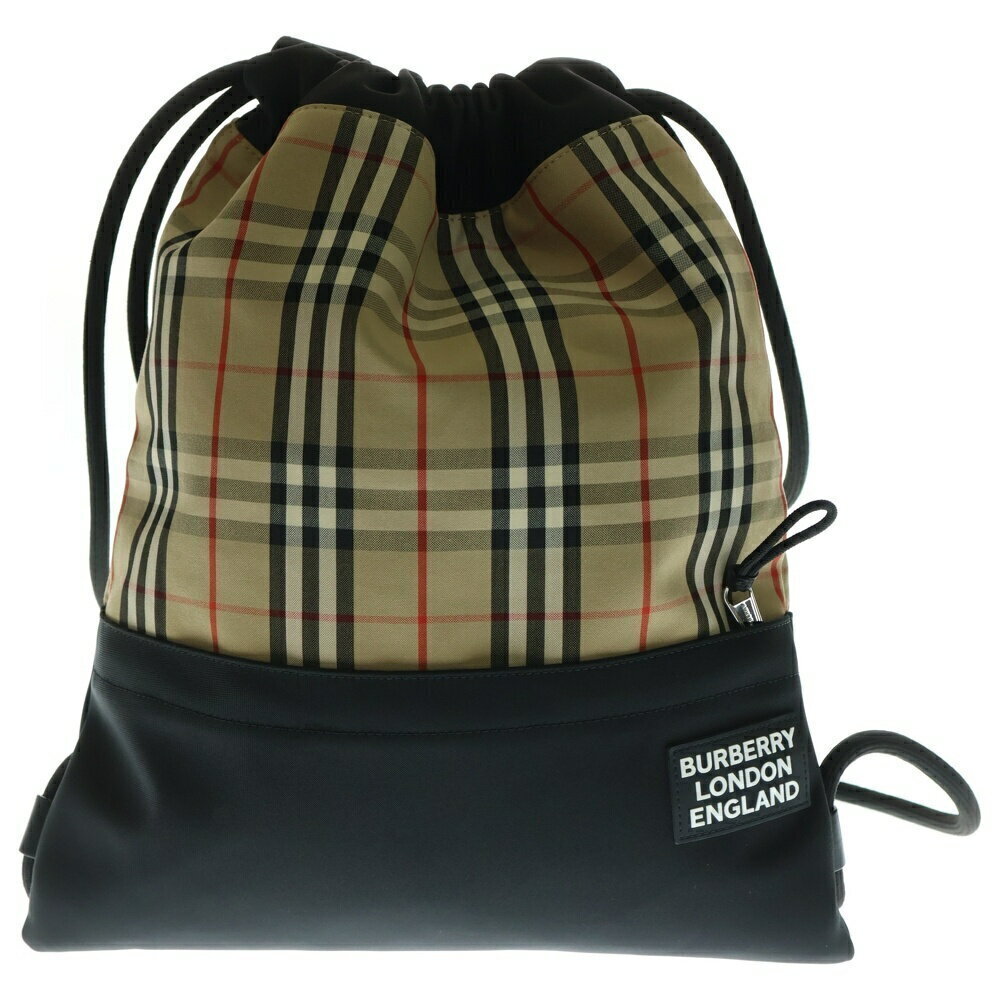 Burberry Nova Check Backpack Logo Patch Brown